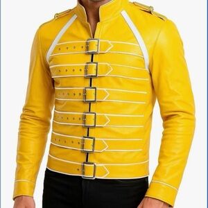 Freddie Mercury Yellow Leather Jacket